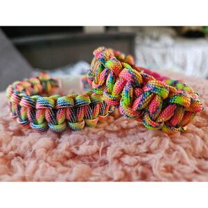 Handmade paracord bracelets pinks size‎ 6.5" new